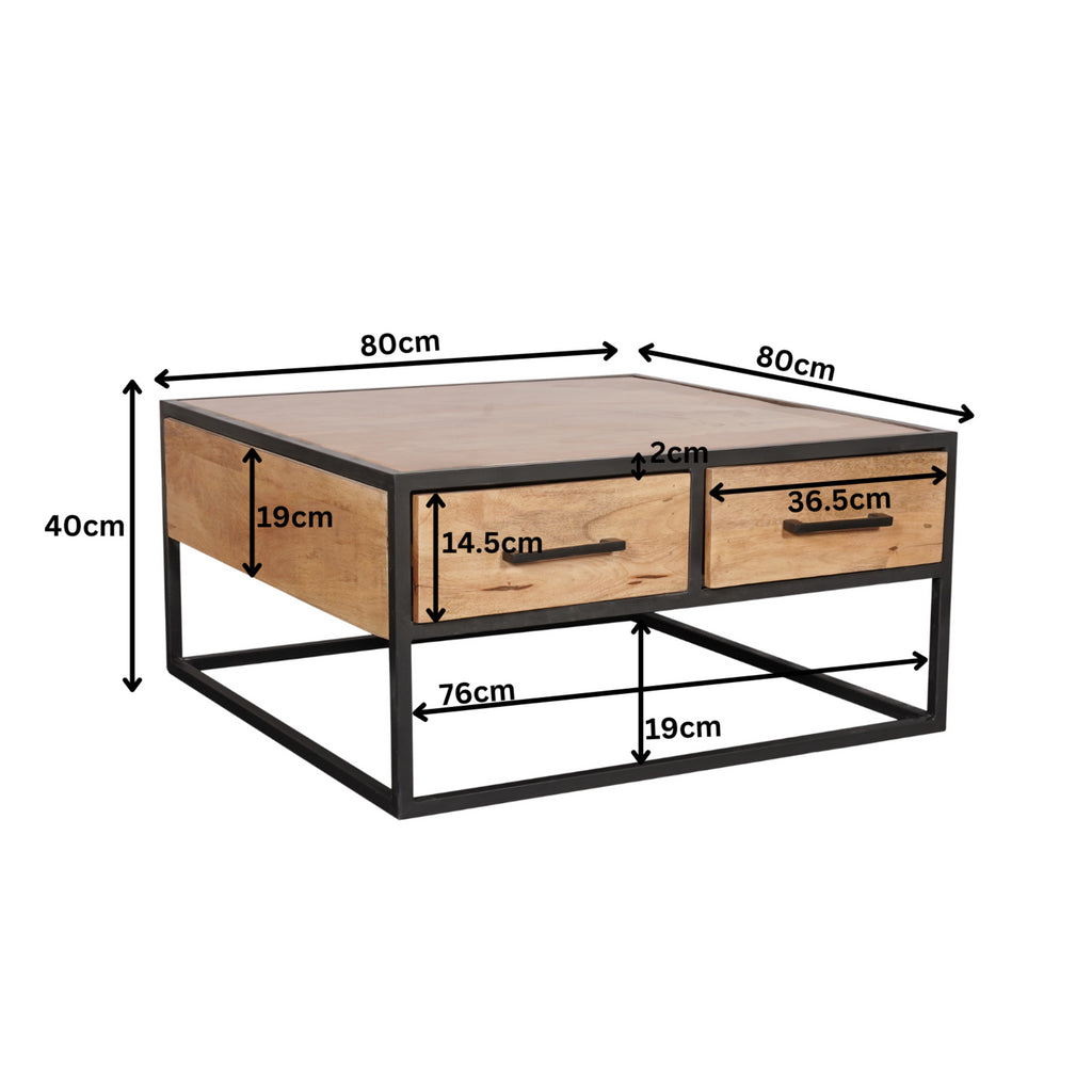 Salontafel Denver | 80x80 cm