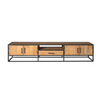 Tv-meubel Denver | Mangohout en staal | 240 cm