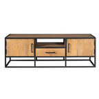 Tv-meubel Denver | Mangohout en staal | 145 cm
