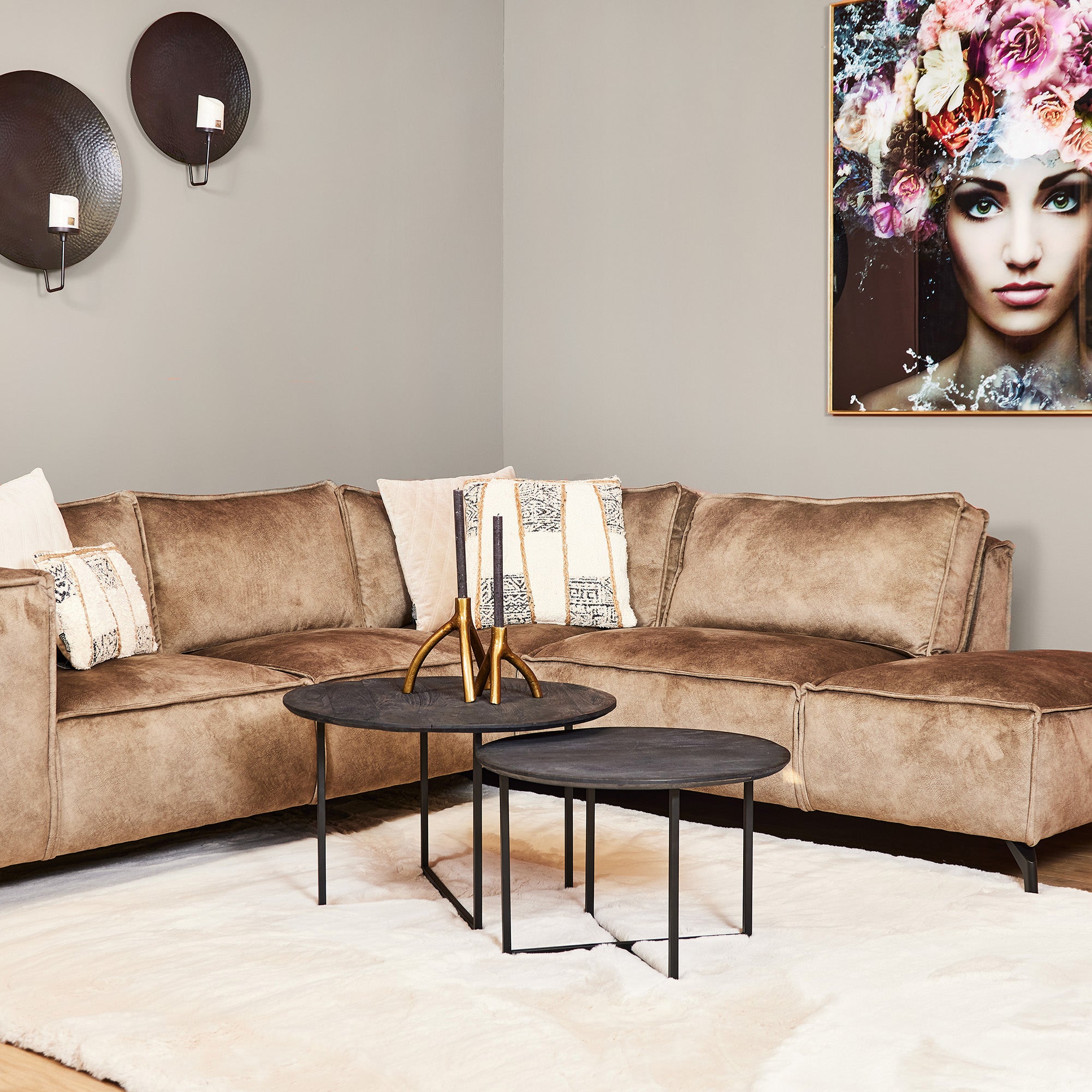 Salontafel Arlington | Set van 2 Zwart