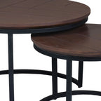 Salontafel Otik Zwart Eiken | 70 cm | set van 2