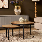 Salontafel Otik Natuurlijk Eiken | 70 cm | set van 2