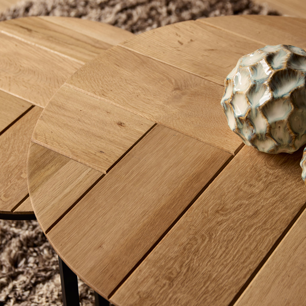 Salontafel Otik Natuurlijk Eiken | 70 cm | set van 2