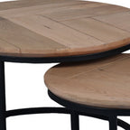 Salontafel Otik Natuurlijk Eiken | 70 cm | set van 2