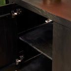 Dressoir Brussel Zwart 4 deuren | 200 cm