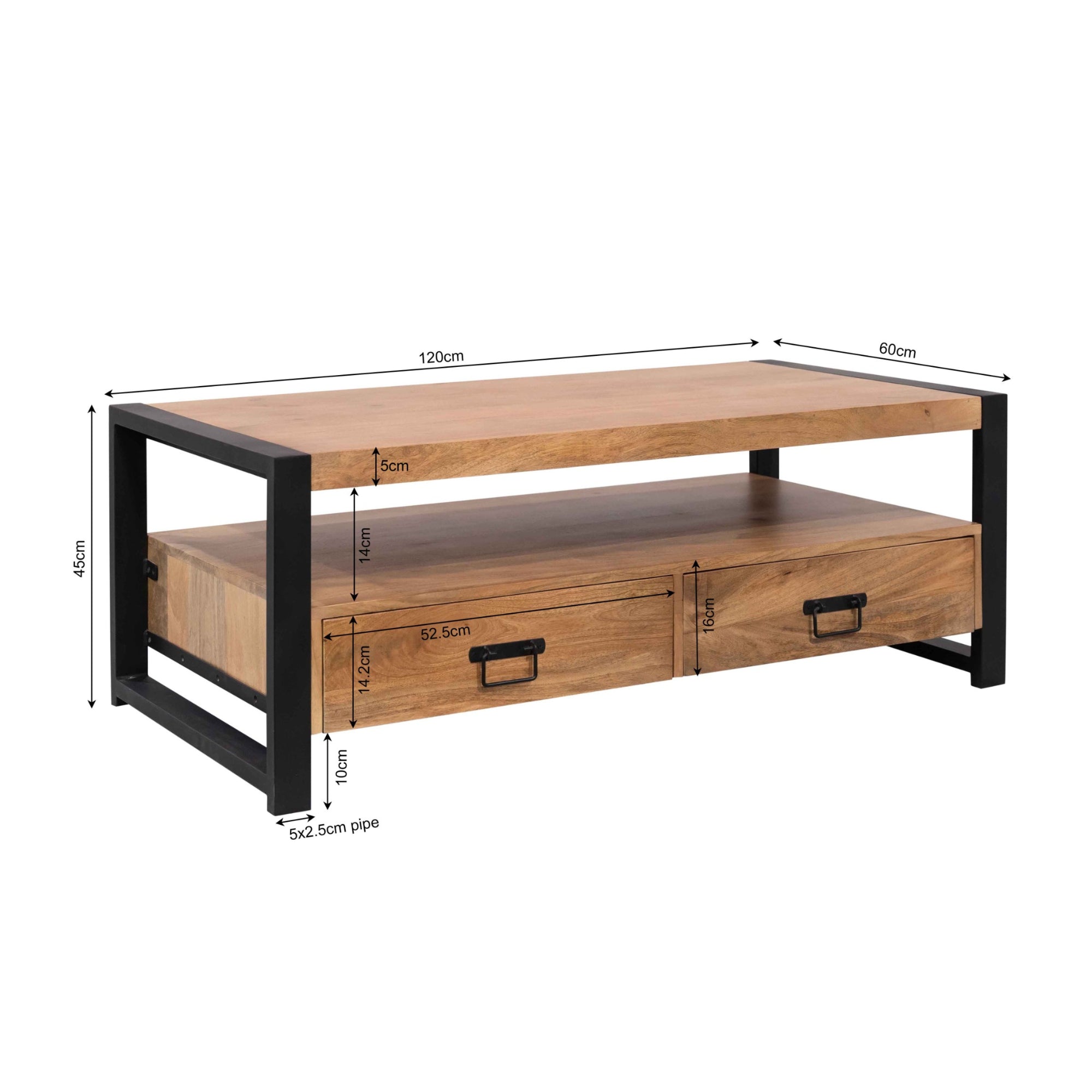Salontafel Boaz met 4 lades | 120 cm