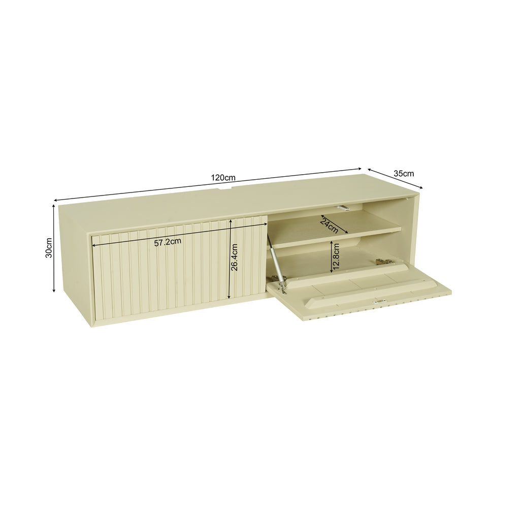 Zwevend tv-meubel Madison Sand | 120 cm