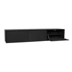 Zwevend tv-meubel Madison Zwart | 160 cm