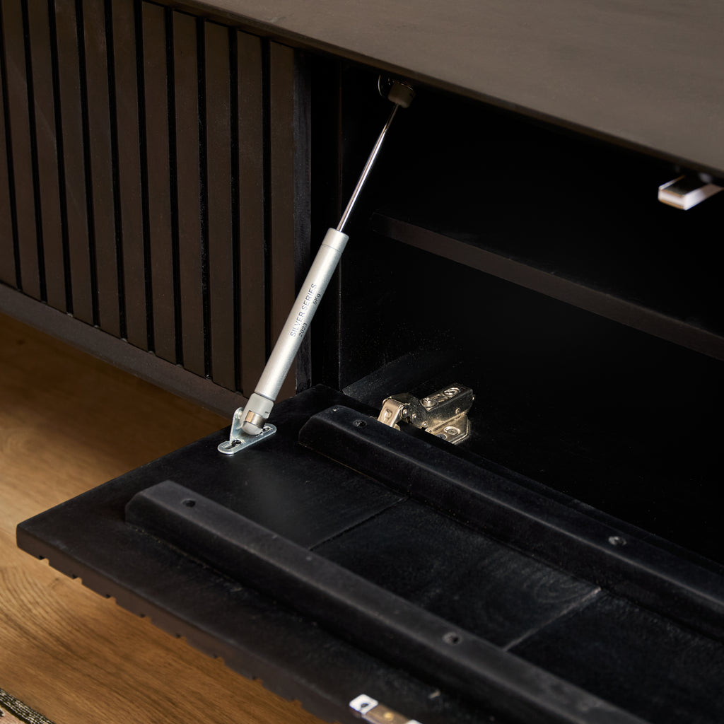 Zwevend tv-meubel Madison Zwart | 280 cm