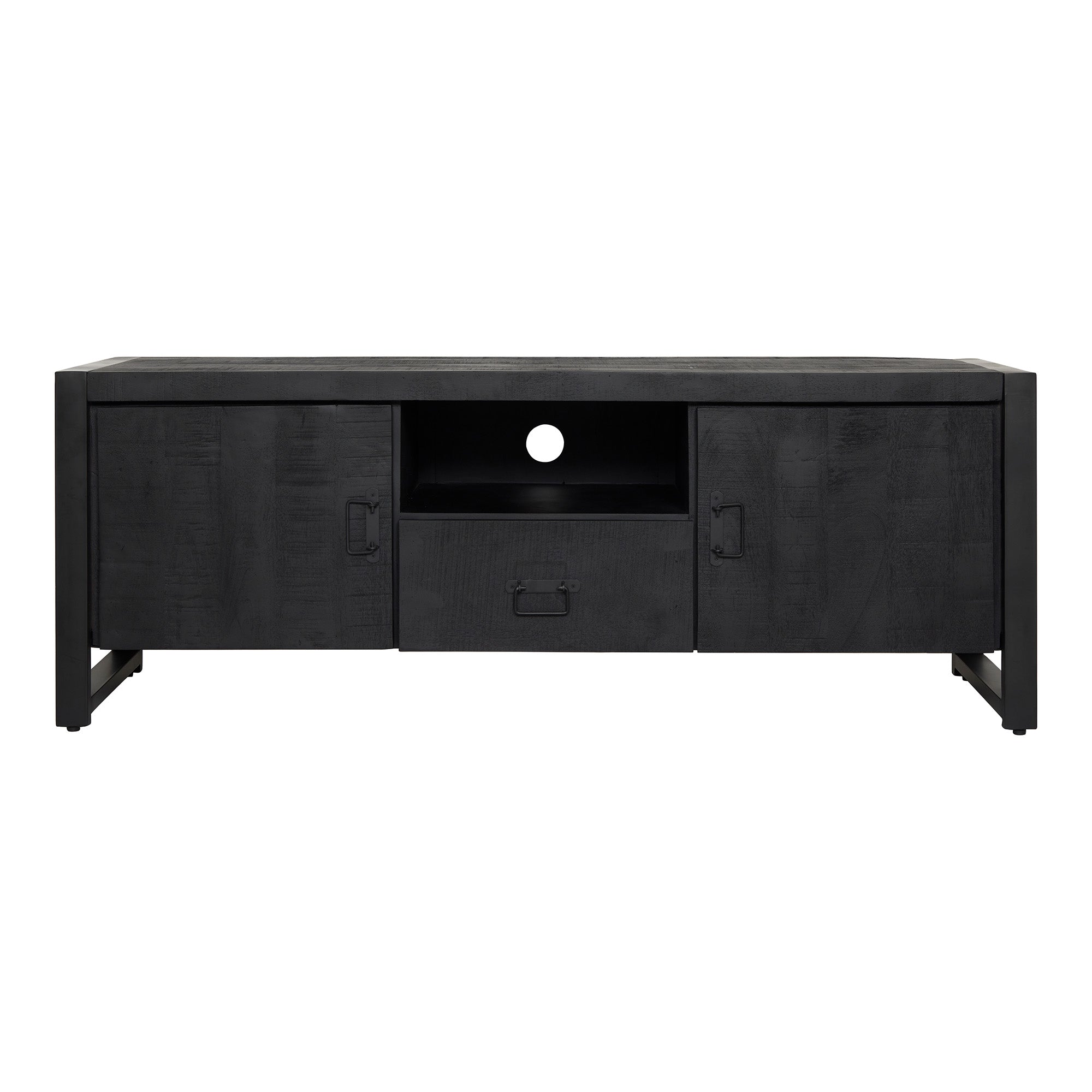 Tv-meubel Boaz Zwart 150 cm | Twee deuren en een lade