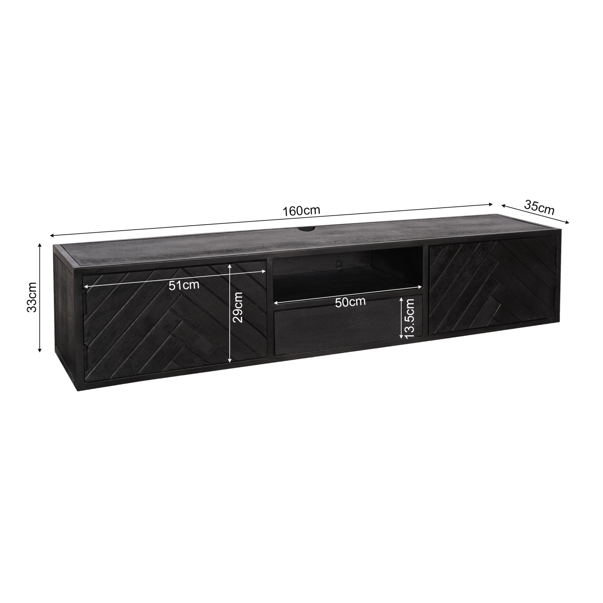 Zwevend tv-meubel New York | 160 cm