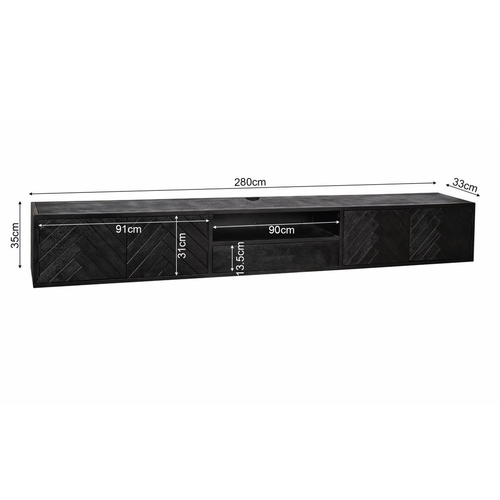 Zwevend tv-meubel New York | 280 cm