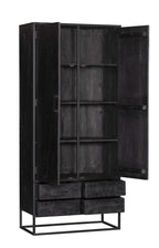 Kast Denver Zwart | Mangohout en staal | 90 cm