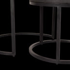 Salontafel set Ora | Zwart Kadappa Stone 60-45 cm