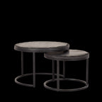 Salontafel set Ora | Zwart Kadappa Stone 60-45 cm