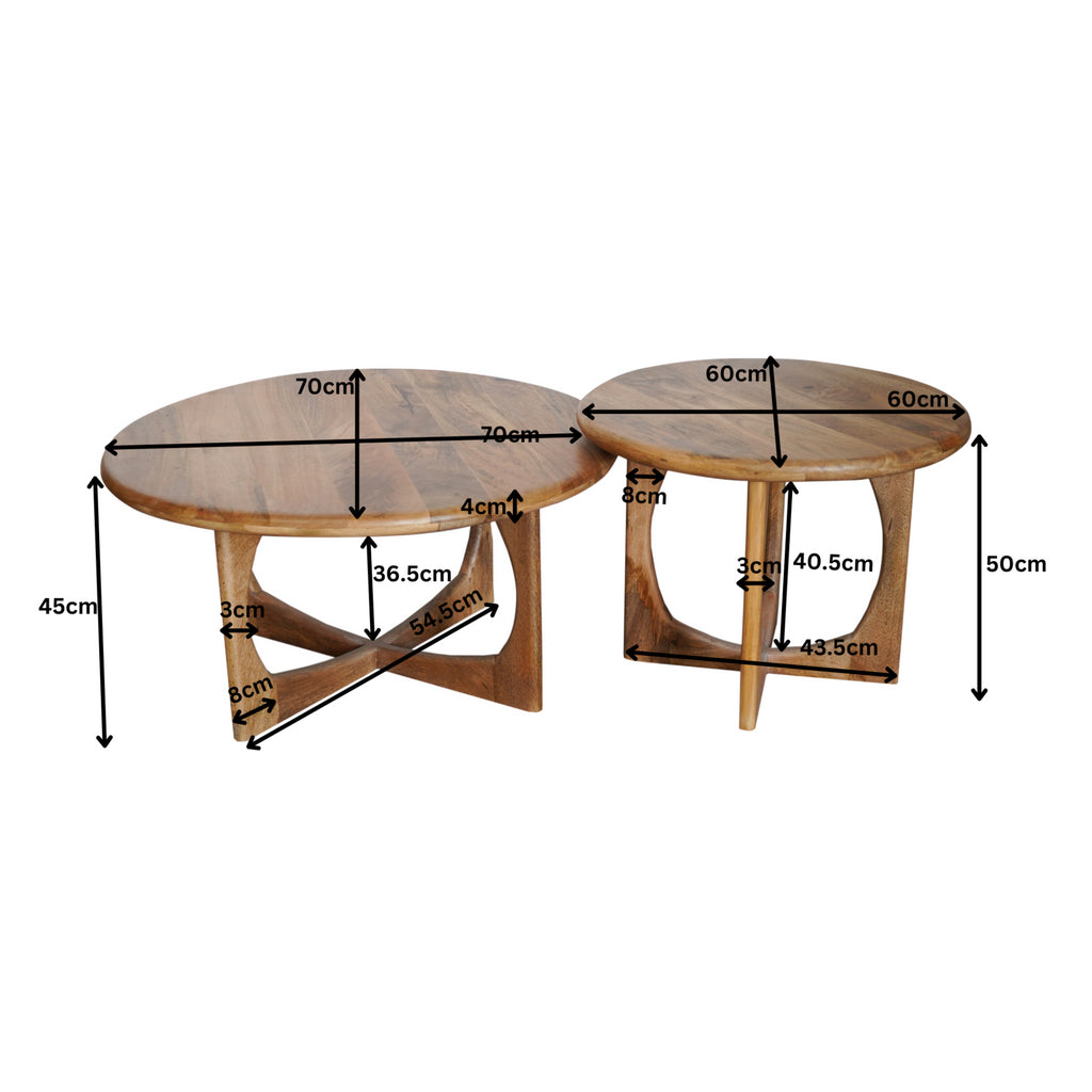 Salontafel Milou | Naturel | 70 cm