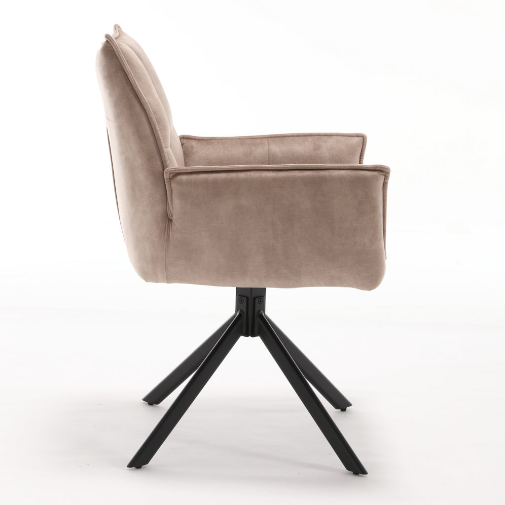Eetkamerstoel Dani | Velvet Beige (set van 2)
