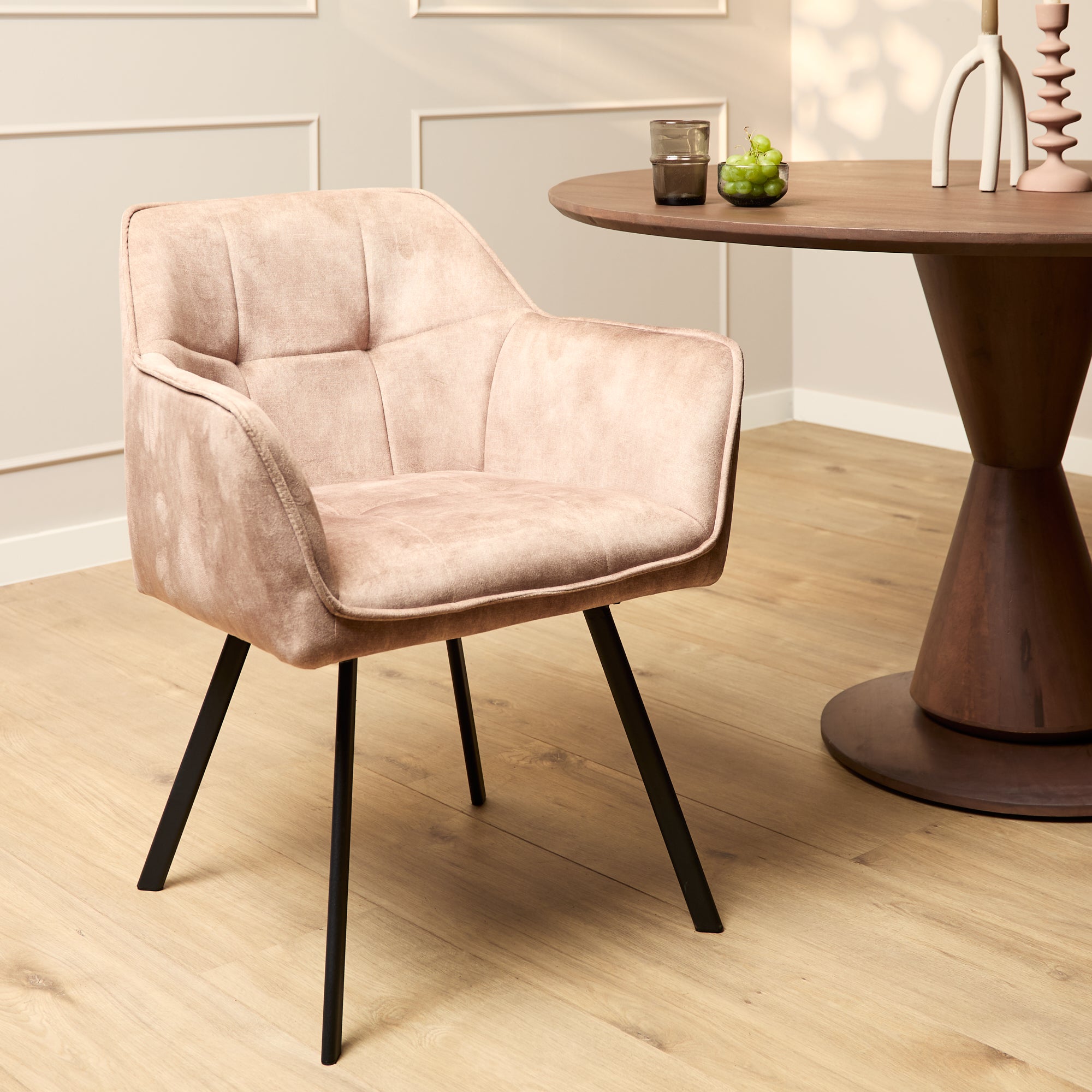 Eetkamerstoel Emma | Velvet Taupe (set van 2)