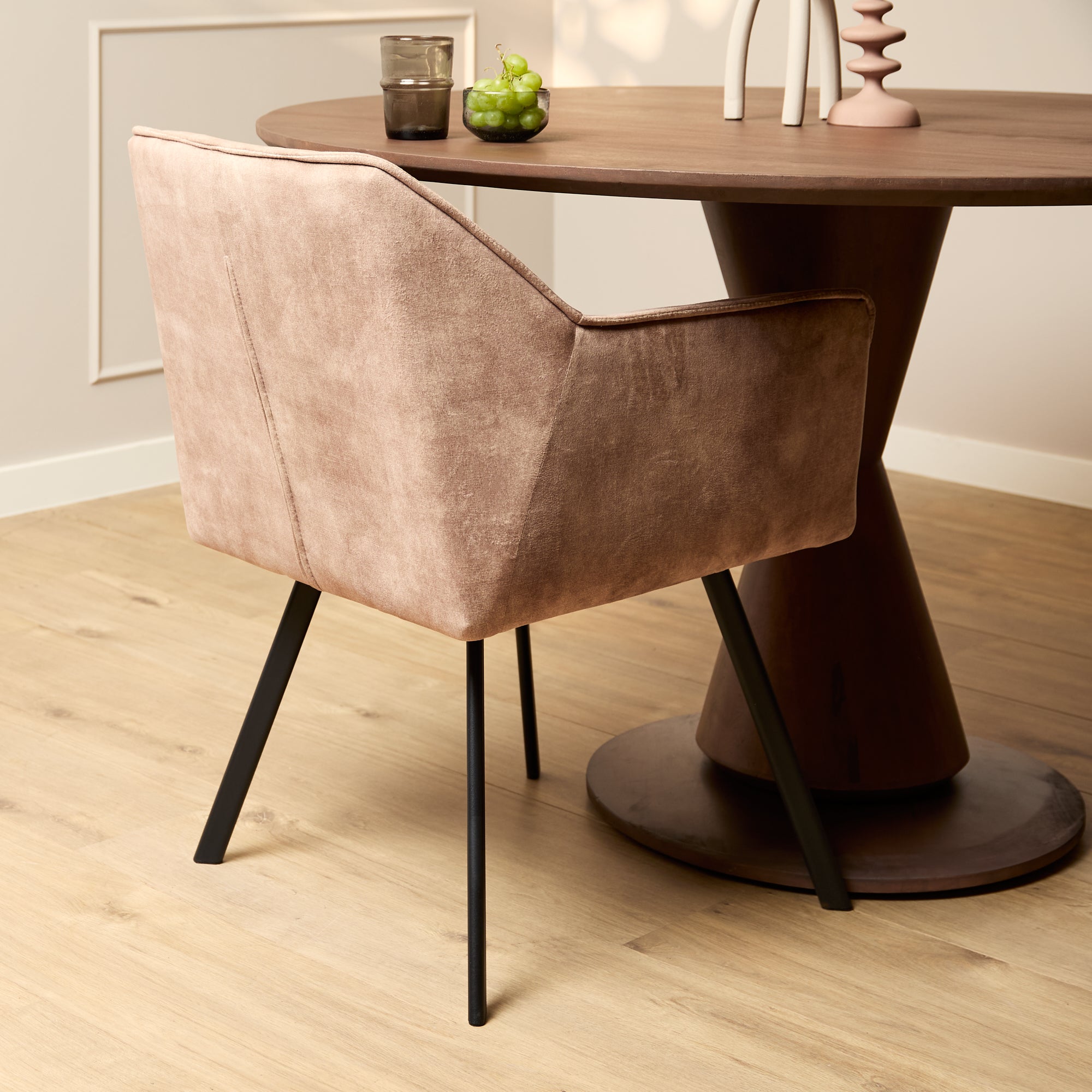 Eetkamerstoel Emma | Velvet Taupe (set van 2)