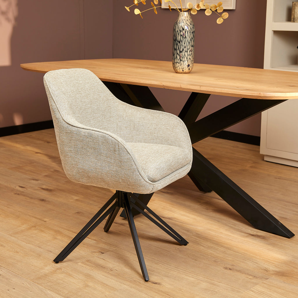 Eetkamerstoel Jens | Beige (set van 2)