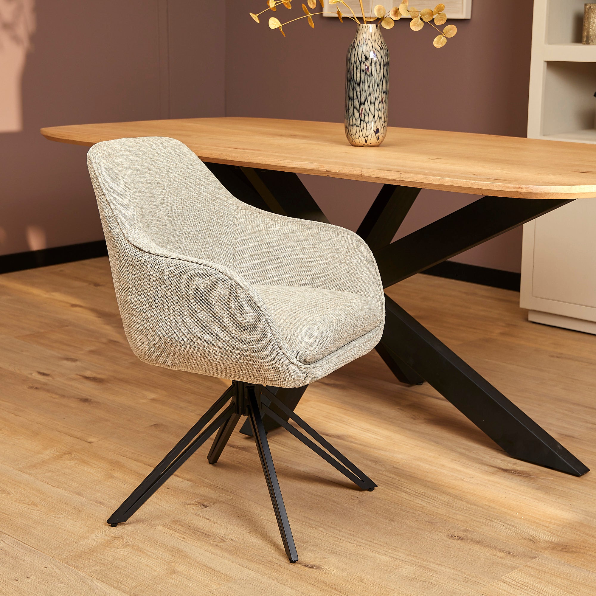Eetkamerstoel Jens | Beige (set van 2)