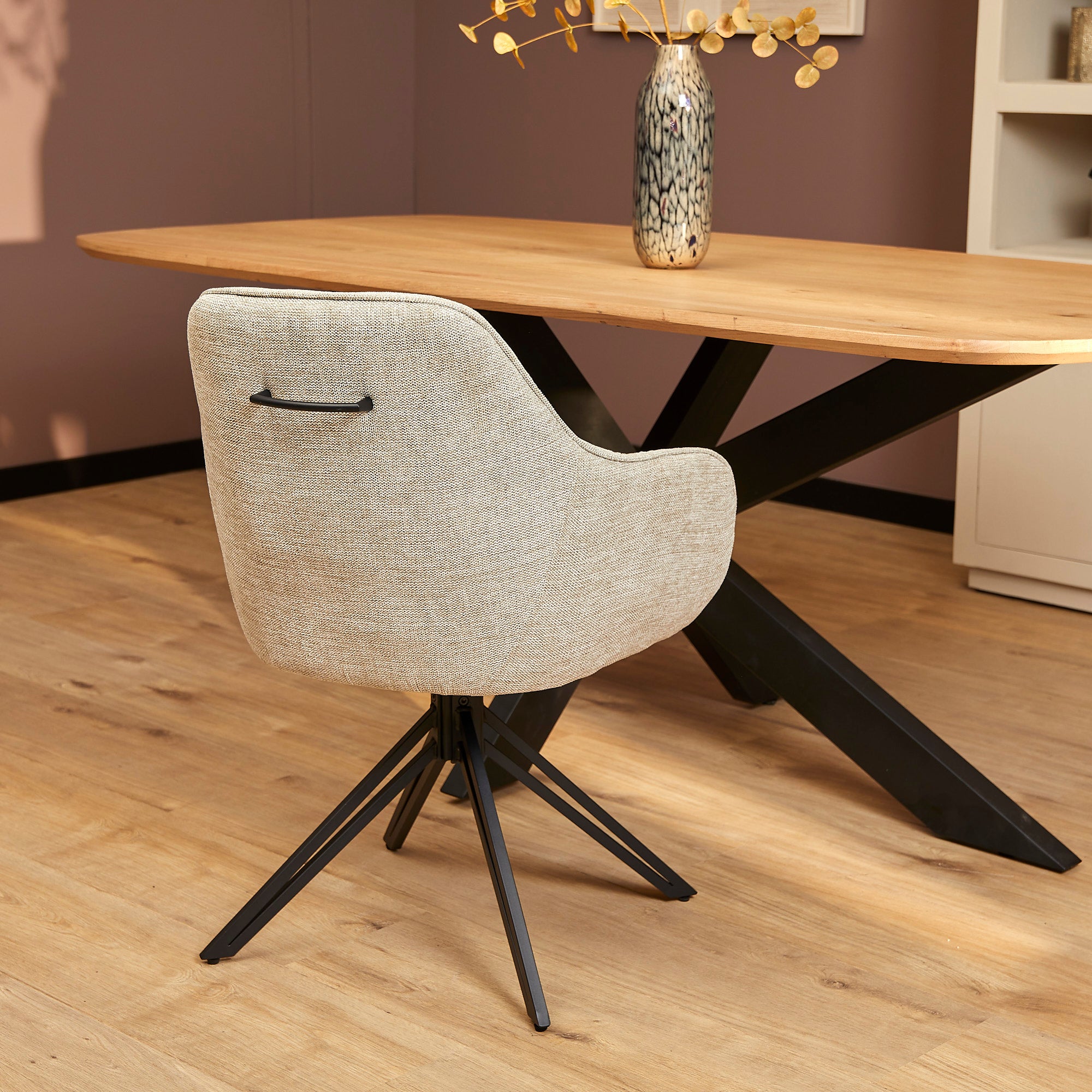 Eetkamerstoel Jens | Beige (set van 2)