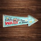 Metalen Lichtbord - Car Wash - LED verlichting