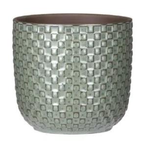 Mini Pot Relief Green – D7 cm | Ceramic planter