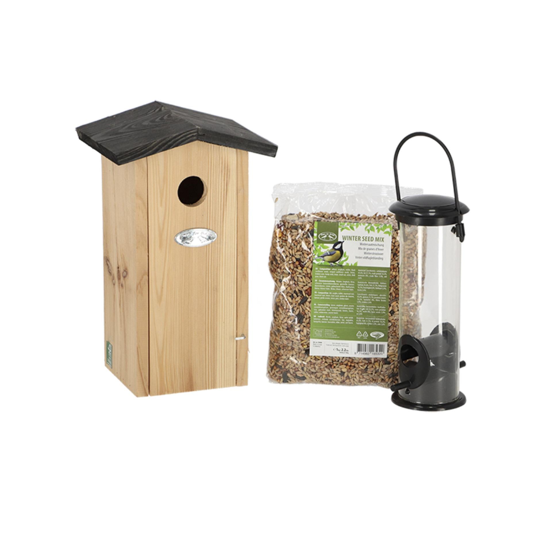 Great Tit Package - Birdhouse and Bird Food - Garden Accessories