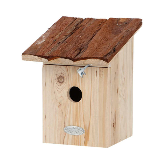 Great Tit Birdhouse - Nesting Box - Tree Bark Roof