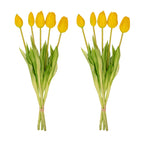 Tulpen boeket Geel - 10 stuks - 'Real Touch' Kunst tulpen - 42 cm (yellow)