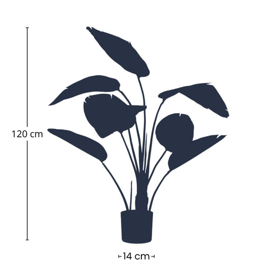 🌴 Strelitzia – 120 cm – In black pot – Artificial plant