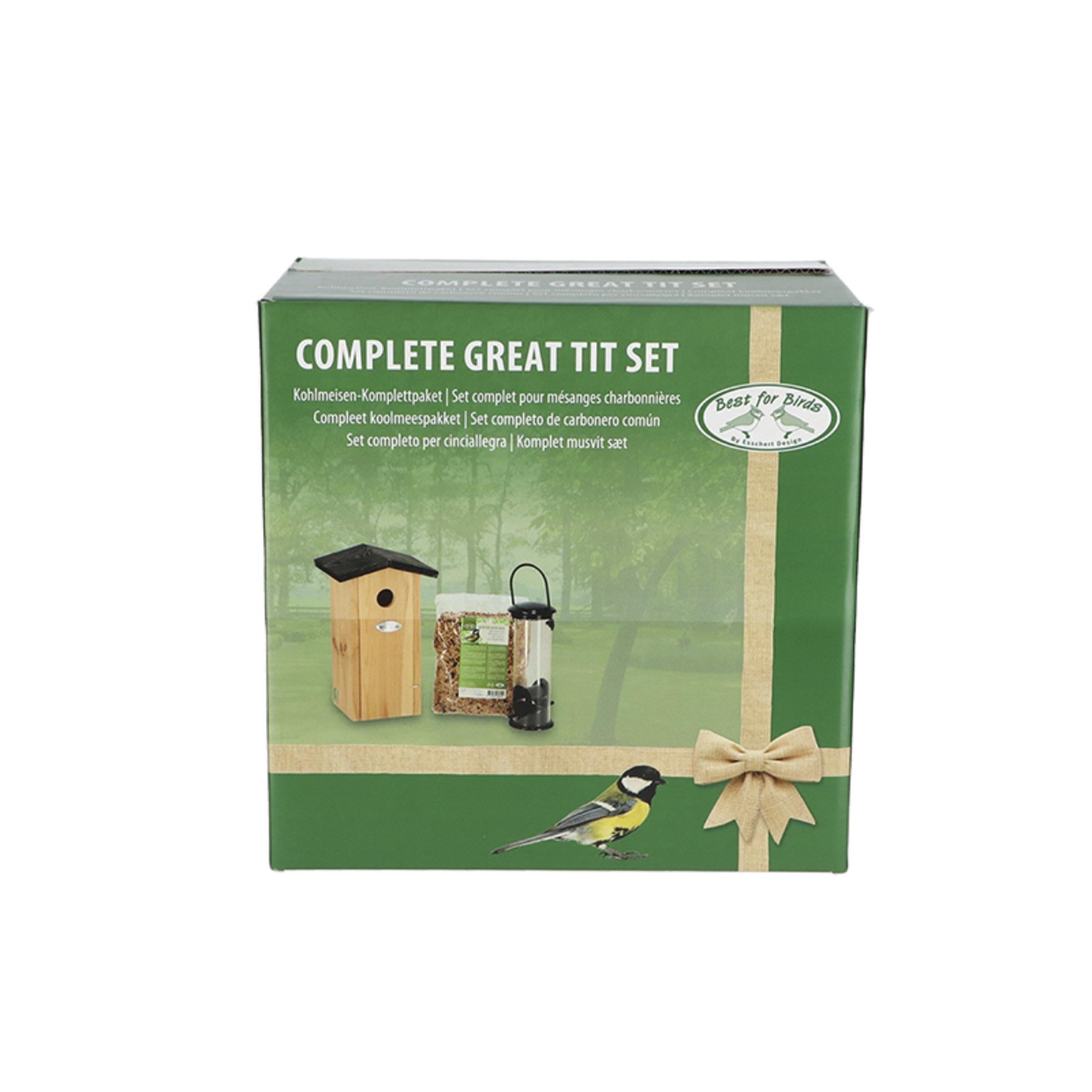 Great Tit Package - Birdhouse and Bird Food - Garden Accessories