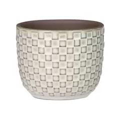 Mini Pot Relief White – D7 cm | Ceramic planter