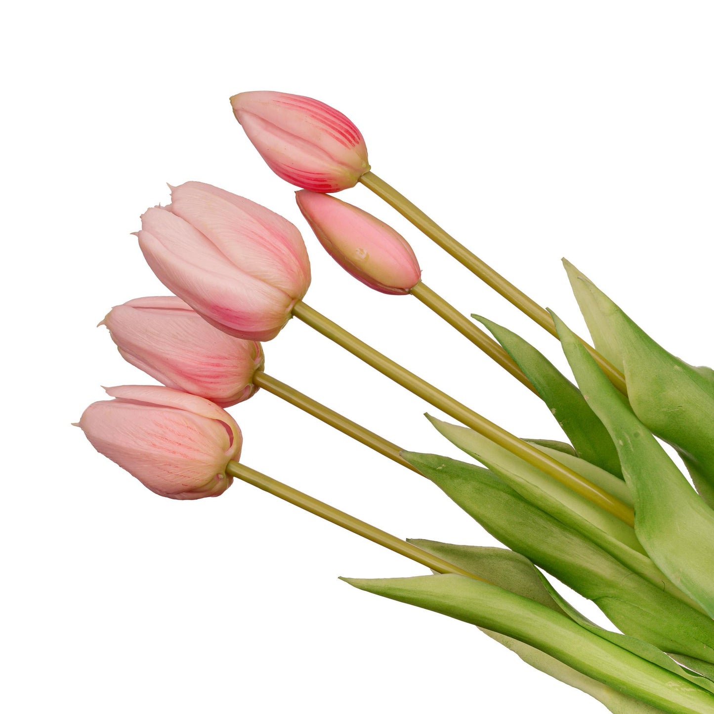 🌷 Pink Tulip Bouquet – 10 pieces – Real Touch – 42 cm