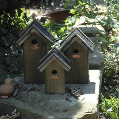 🐦 Blue Tit Birdhouse – Nesting Box – Bitumen Roof